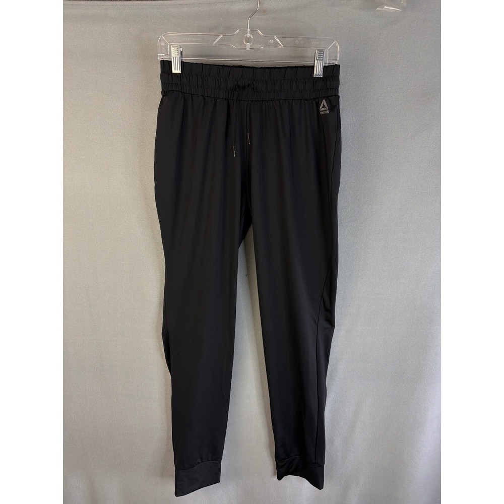 Reebok Womens Small Joggers Black Excellent Speedwick Athletic‎ Tapered Pants